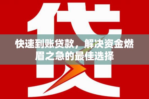 达坂城快速到账贷款，解决资金燃眉之急的最佳选择