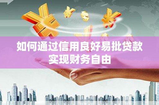 达坂城如何通过信用良好易批贷款实现财务自由