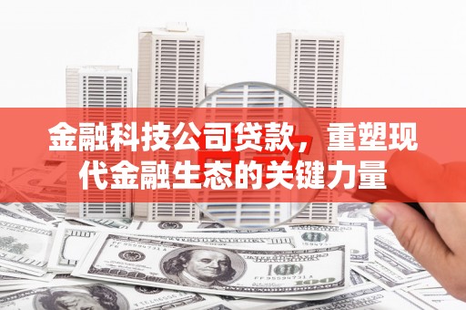 达坂城金融科技公司贷款，重塑现代金融生态的关键力量