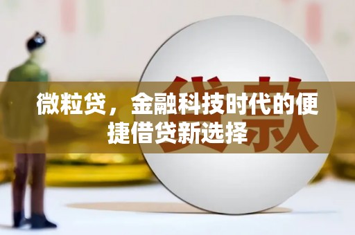 达坂城微粒贷，金融科技时代的便捷借贷新选择